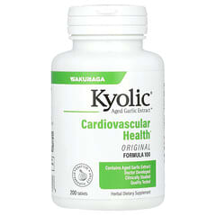 Kyolic, Aged Garlic Extract, Cardiovascular, Original Formula 100, 600 mg, 200 Tablets (300 mg Per Tablet)