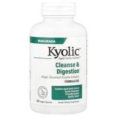 Kyolic, Aged Garlic Extractâ„¢, Cleanse & Digestion, Formula 102, 200 Veggie Capsules - Image 3